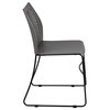 Flash Furniture Gray Plastic Stack Chair RUT-498A-GY-GG